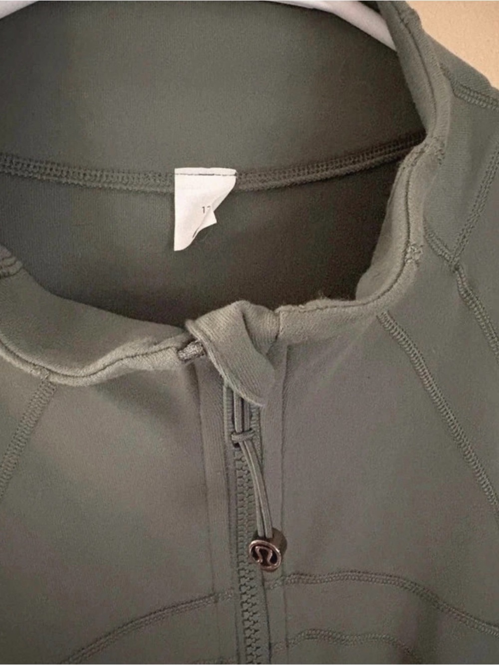 lululemon athletica zip-up jacket in slate green - Picture 3 of 3
